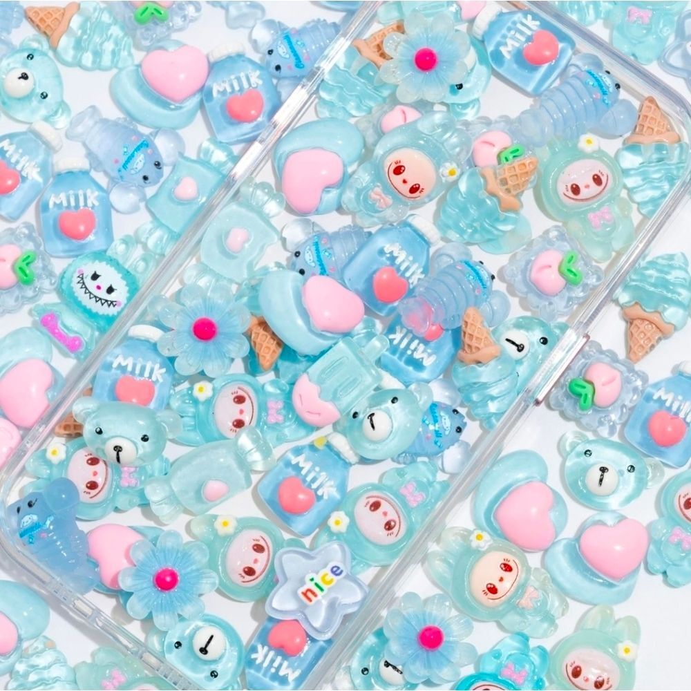 Charms 100PCS Mixed Kawaii Flatback Resin Charms for Crafts,